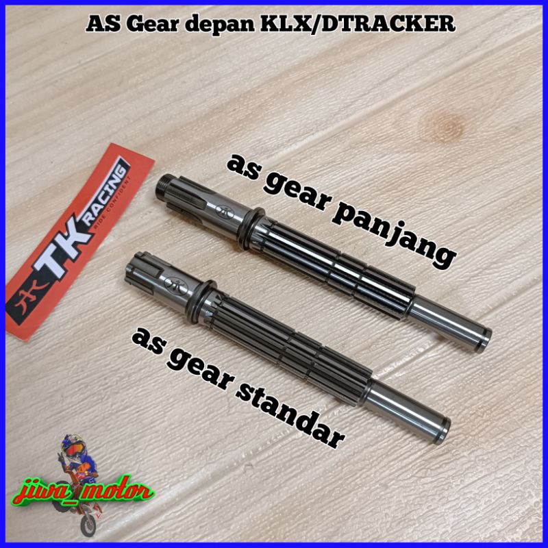 as gear depan KLX DTRACKER 150 ukuran panjang dan standar TK racing as gear depan panjang KLX DTRACK