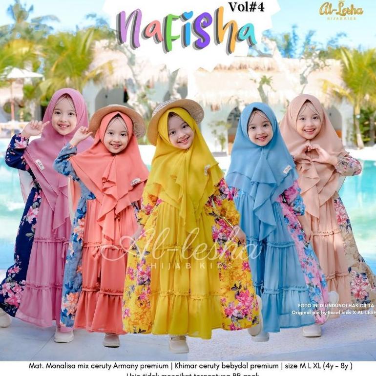 {KLA.18Oc22ᵀ} Gamis Kids Motif Series Original Excel Muslim Anak Bahan Monalisa Mix Ceruty Premium A