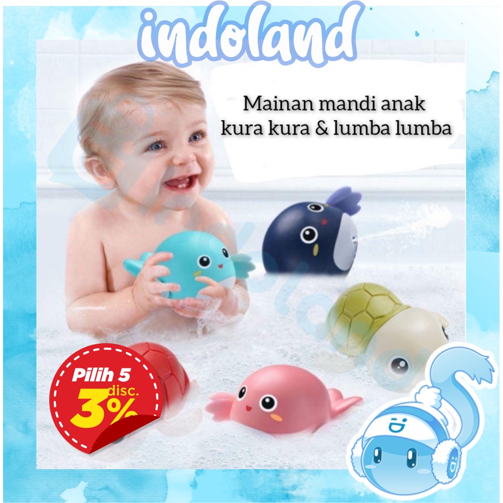 ☀INDOLAND☀ R463 Mainan Mandi Anak Bayi Bentuk DOLPHIN Berenang Di Kolam Renang / Bak Mandi Mainan Air Lucu