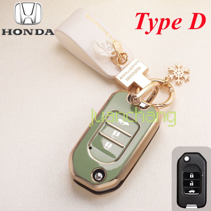 Casing Kunci Mobil 2 / 3 / 4 Tombol Bahan TPU Untuk HONDA JAZZ BRIO MOBILIO CITY CRV TYPE LAMA DAN BARU XRV Venzel  HRV / BRV / Jazz / CRV 2014-2021