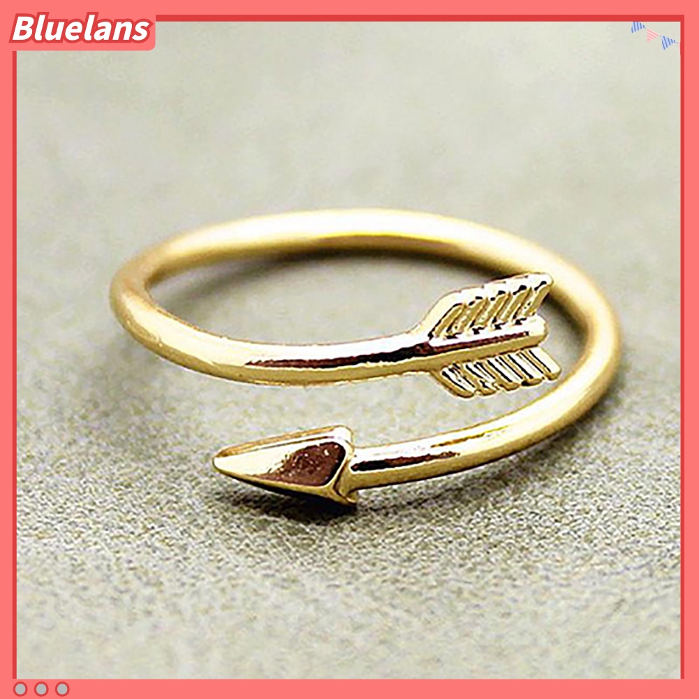 Bluelans Women Fashion Golden Silver Tone Adjustable Arrow Open Knuckle Ring Jewelry