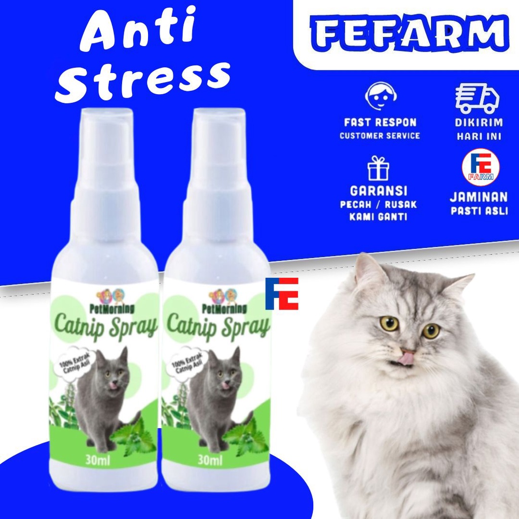 CATNIP SPRAY 30 ML - Catnip Kucing Catnip Cair Cat Mint Penghilang Stress Kucing Cats FEFARM