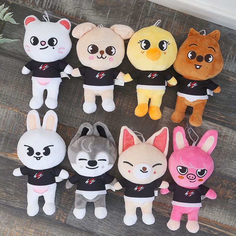 Mainan Boneka Stuffed Plush Kartun Skzoo Leebit Serigala Chan 15CM Untuk Fans