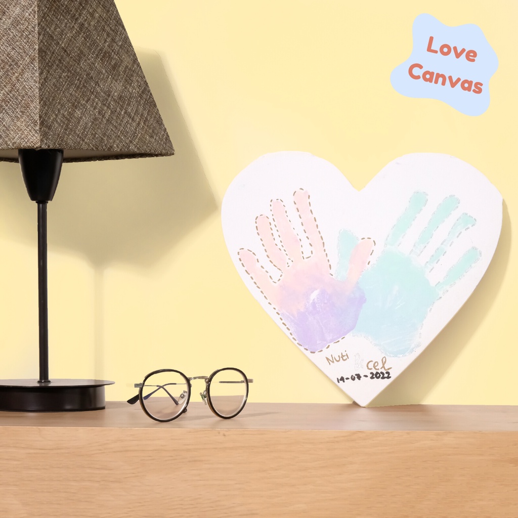 Hand Painting Kit Canvas &amp; Love Canvas By The Noob Artist | Canvas 30x40 cm | Kanvas Lukis Tangan Couple