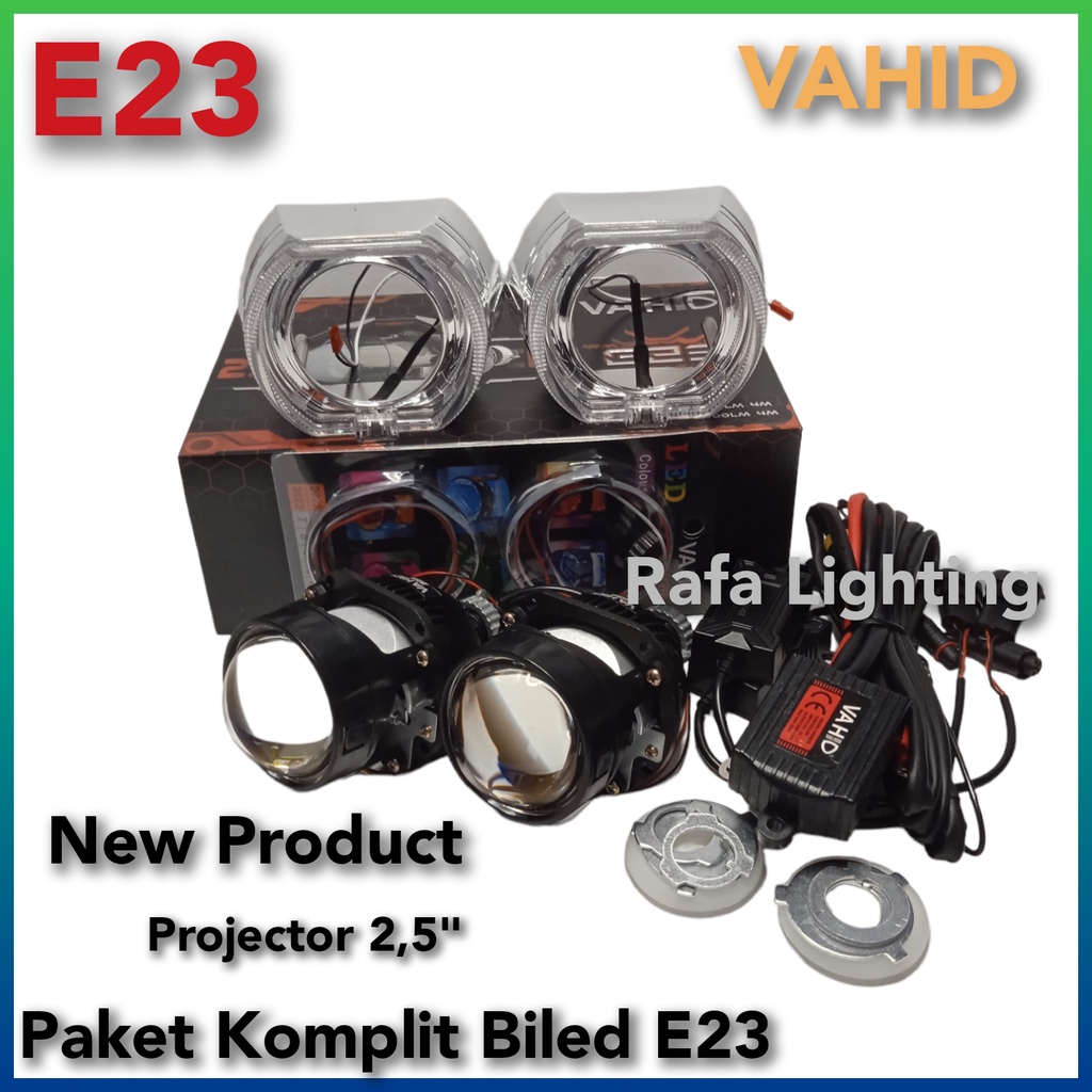 Bi-LED Projector Vahid | Bi-LED E23 | Paket Komplit Set E23 Vahid