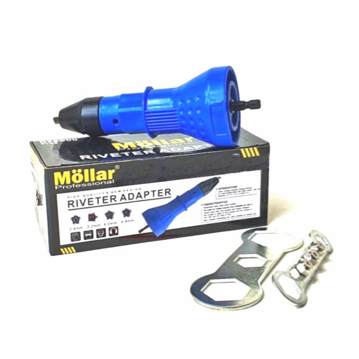 Adaptor Bor Rivet Adapter Drill Riveter Adaptor Tang Rivet Mesin Bor