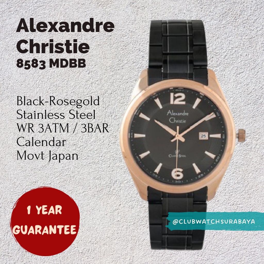 Jam Tangan Pria Alexandre Christie ORI 8583 MDBB / Alexandre Christie Jam Tangan Laki-Laki 8583 MDBB