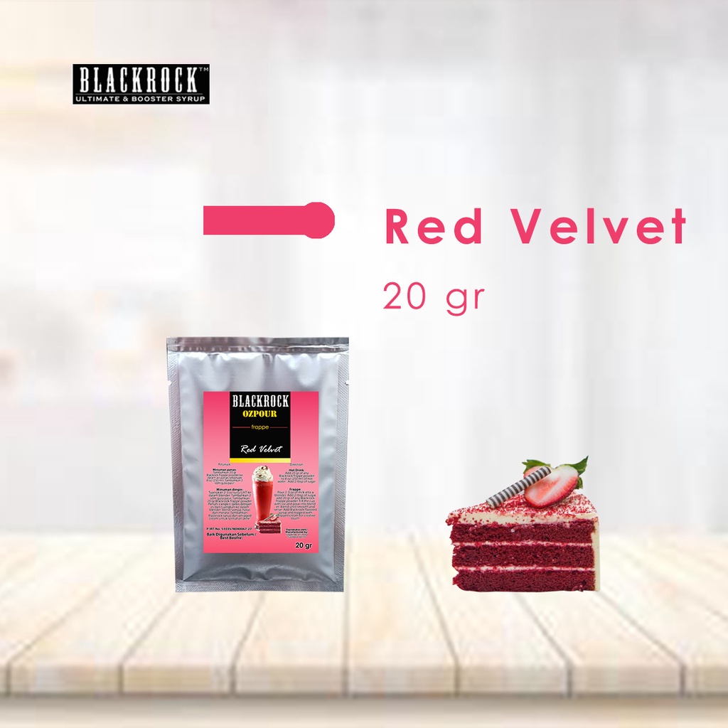 

Blackrock Ozpour Frappe minuman bubuk 20 gr - Red Velvet