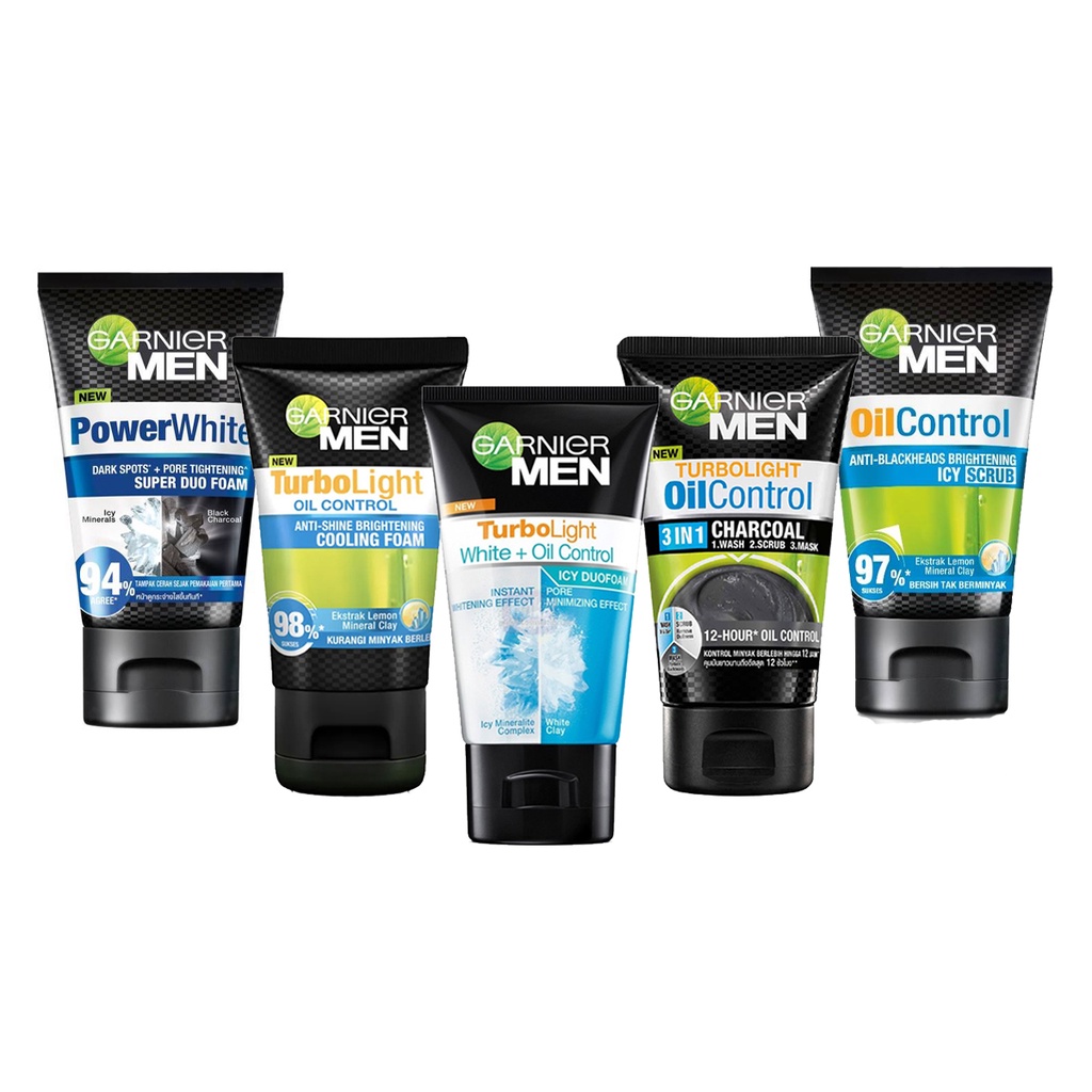 Garnier Men Facial Foam 100ml – Sabun Cuci Muka Pria