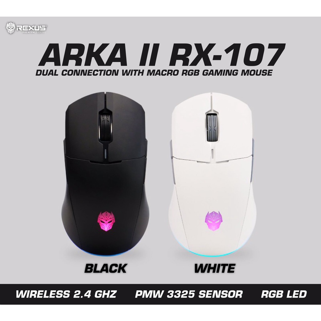 REXUS ARKA II / ARKA 2 RX-107 MACRO RGB WIRELESS GAMING MOUSE