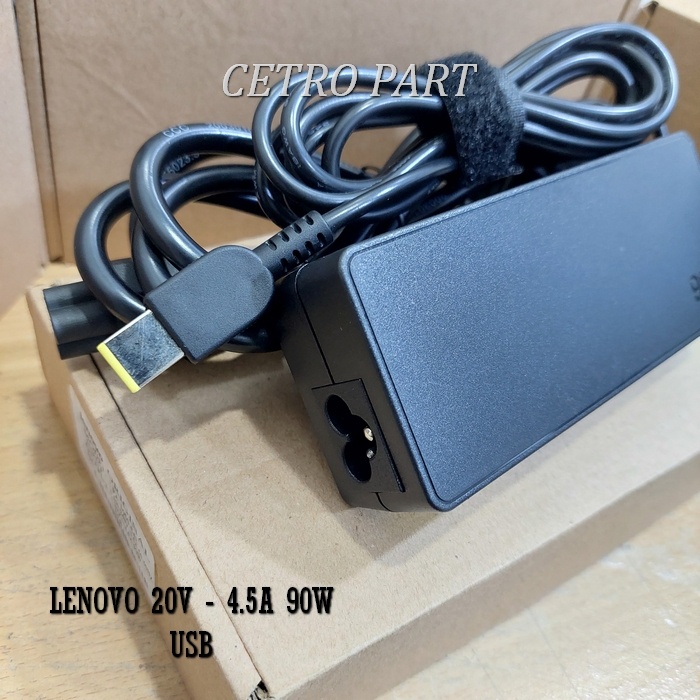 Adaptor Charger Laptop Lenovo (20v - 4.5a) USB BERGARANSI