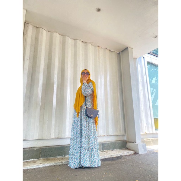 GAMIS DIANTI MOTIF DAILY DRESS SYARI BY FAALIZA FLASAMARA