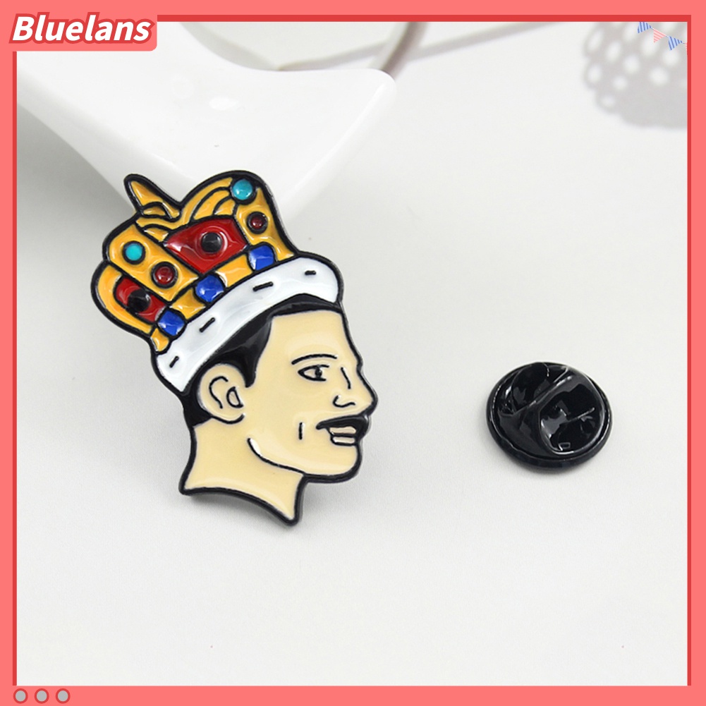 Bros Pin Enamel Desain Penyanyi Band Musik Freddie Mercury Untuk Kerah Jaket