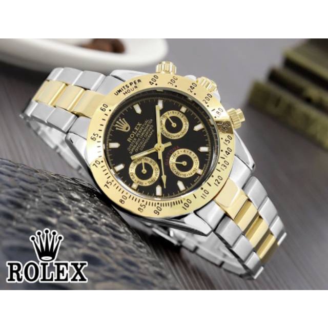 Jam Tangan Pria Rolek Rantai | Jam Tangan Cowok Anti Anti Air /free bok Rlk