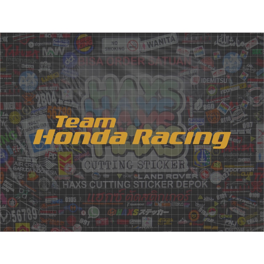 Cutting Sticker Team Honda Racing Ukuran 30 Cm Untuk Motor Mobil