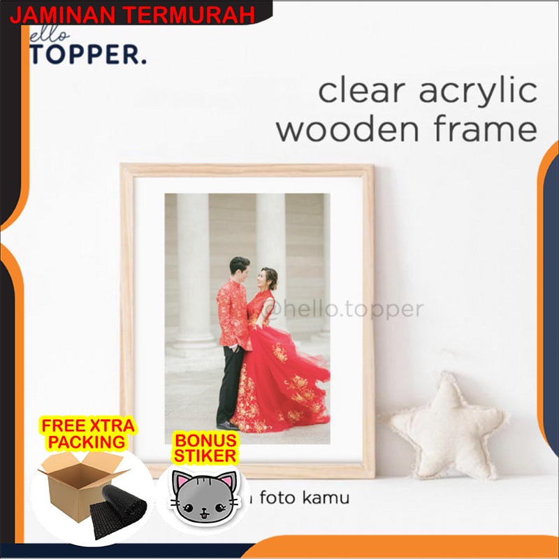 Grosir Print Foto Floating Frame Gift Akrilik | Custom Akrilik Gift Frame - 15X21 Elegan