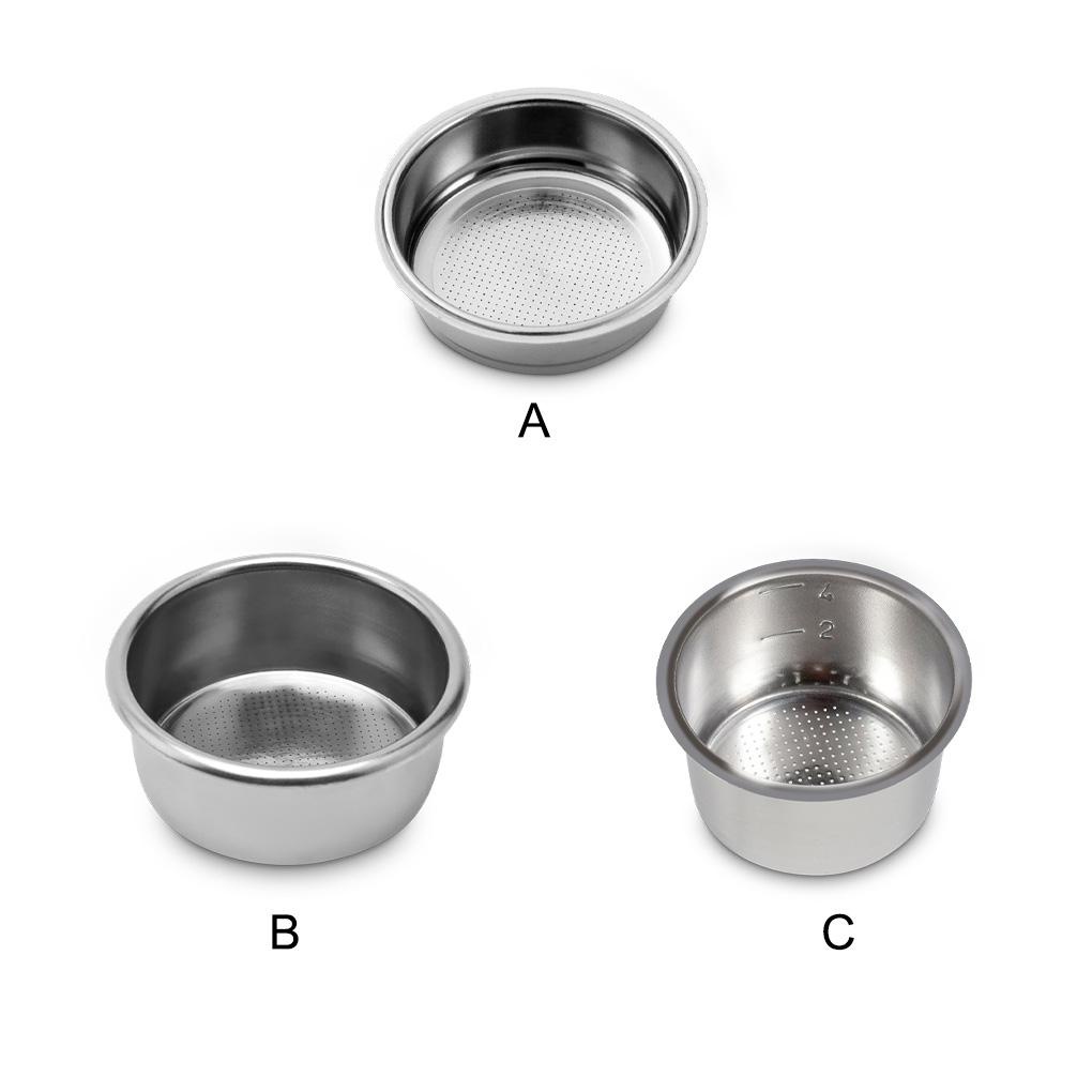 Mesin Kopi Stainless Steel Single Powder Cup Porous Filter Coffee Maker Pengganti Portafilter Basket Universal