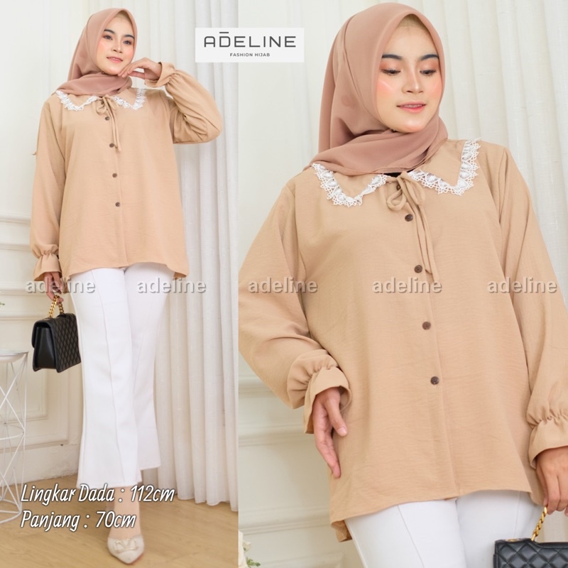 Isabel Top - Blouse Crinkle LD112 Oversize Atasan Wanita Crinkle Jumbo / 392-6998