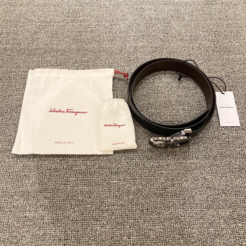 FERRAGAMO belt classic men's casual horseshoe buckle leather belt fashion accessories