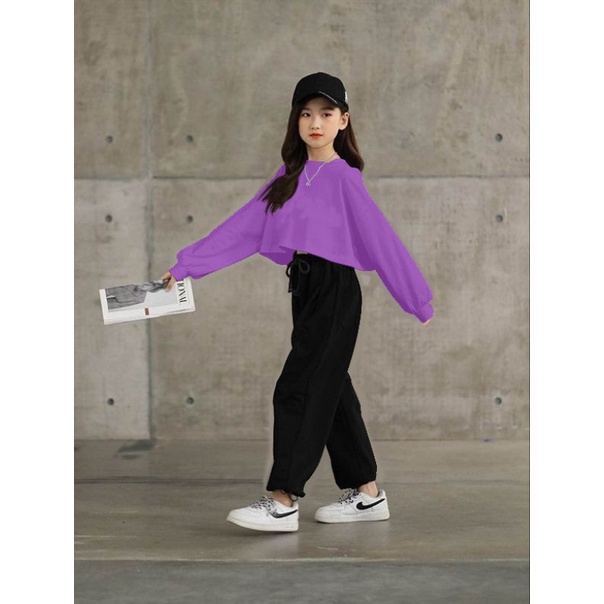 setelan crop celana panjang wanita/model korea kekinian