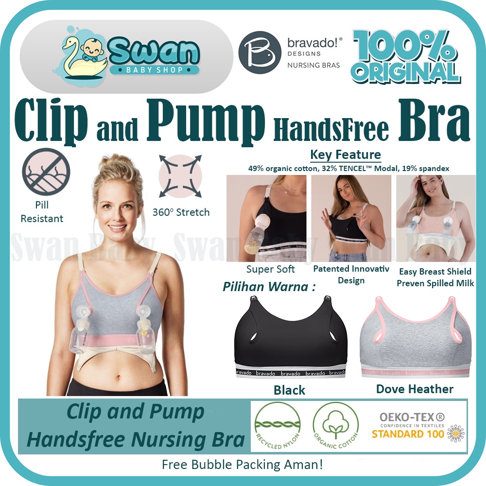 Bravado Designs Clip and Pump Hands-Free Nursing Bra Accessory