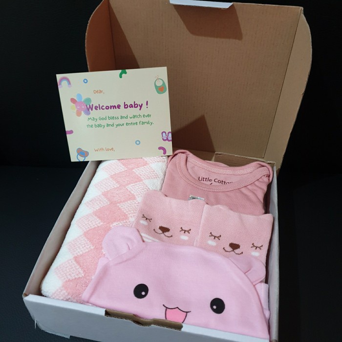 

[COD] hampers kado bayi newborn laki laki perempuan - Towel edition - Handuk Girl