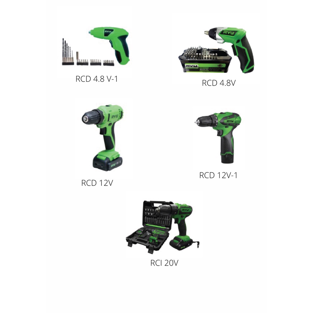 Mesin Bor Baterai RYU