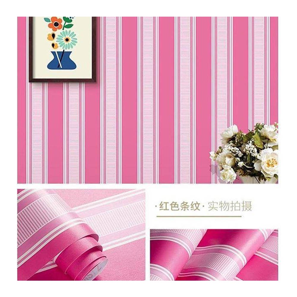 WALLPAPER 45cm X 5m WALLPAPER TERLARIS SALUR PINK