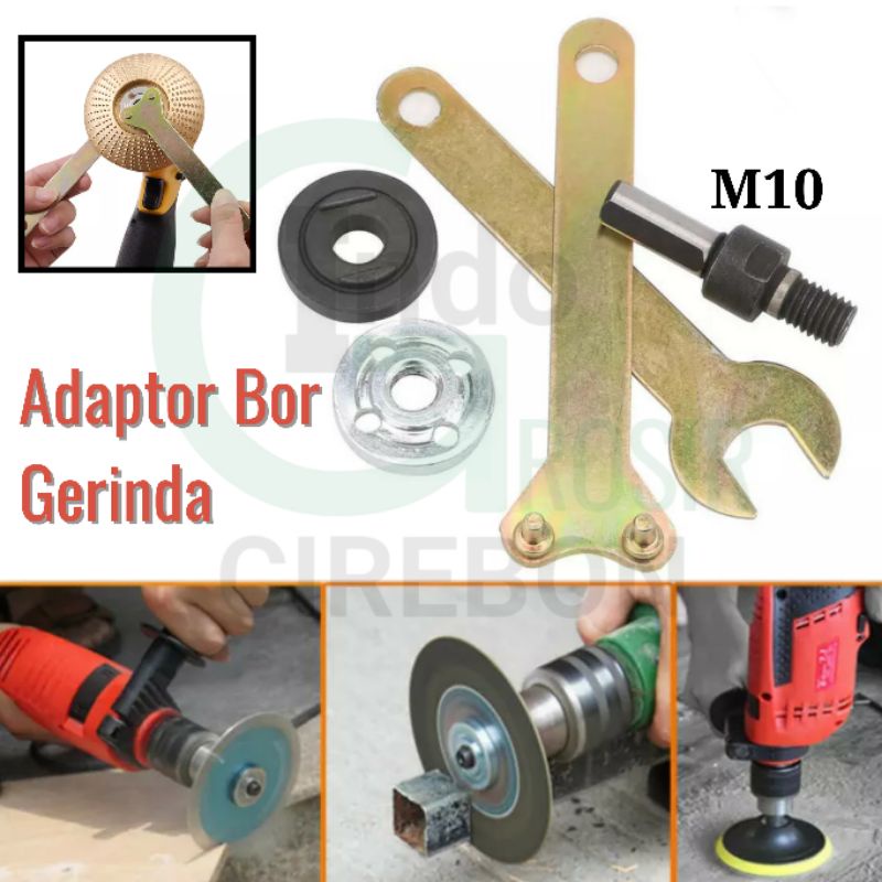 Adaptor Adapter Gerinda Arbor Konektor Gerinda Bor Mata Gerinda Perubah Konektor Bor ke Gerinda