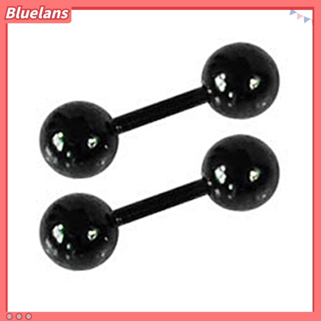 Bluelans Ear Studs Simple Wear-resistant Men Punk Ball Barbell Earrings