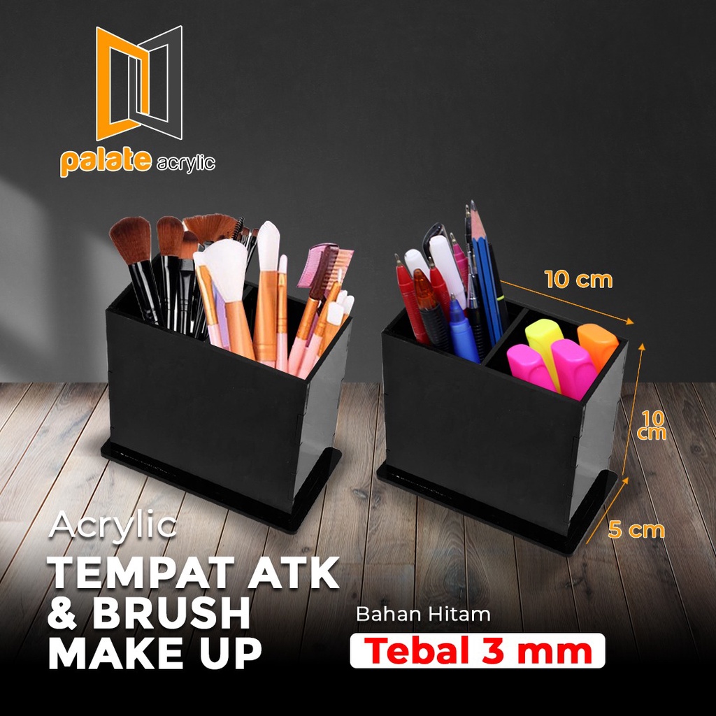 

Akrilik Box Tempat ATK & Make Up Brush -Multifungsi - 3mm