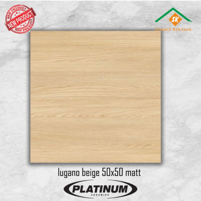 KERAMIK LANTAI 50X50 LUGANO BEIGE / MATT / PLATINUM