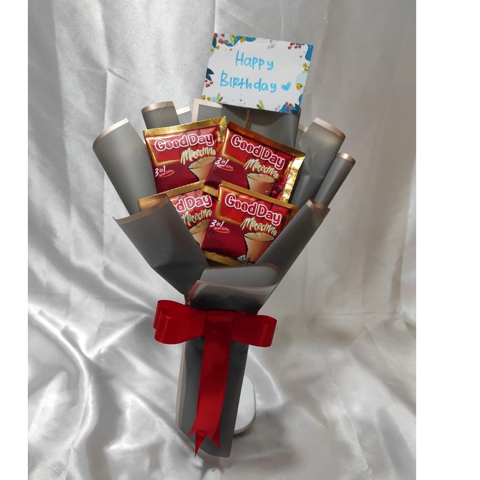 

Jangan ketinggalan--Mini Buket Bouquet Kado Hadiah Ulang Tahun Wisuda Sidang Kelulusan Snack Murah Banget Kopi Good Day