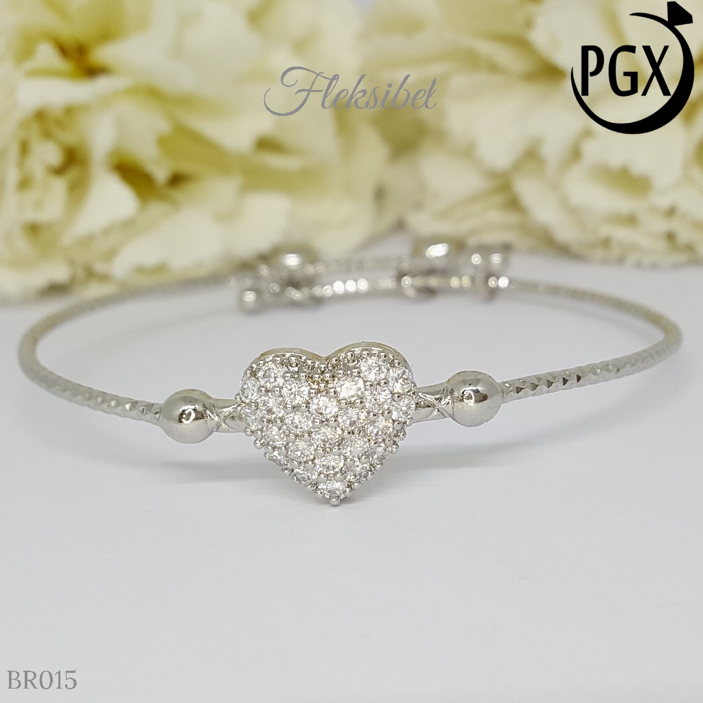 PGX Gelang Bangle Fleksibel Perhiasan Xuping Lapis Emas - BR015