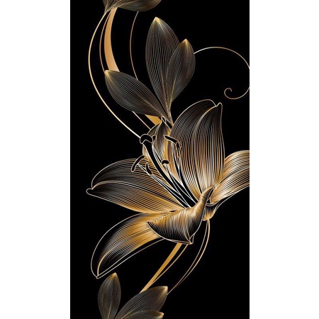 Hiasan dinding cetak gambar bunga estetik plus bingkai