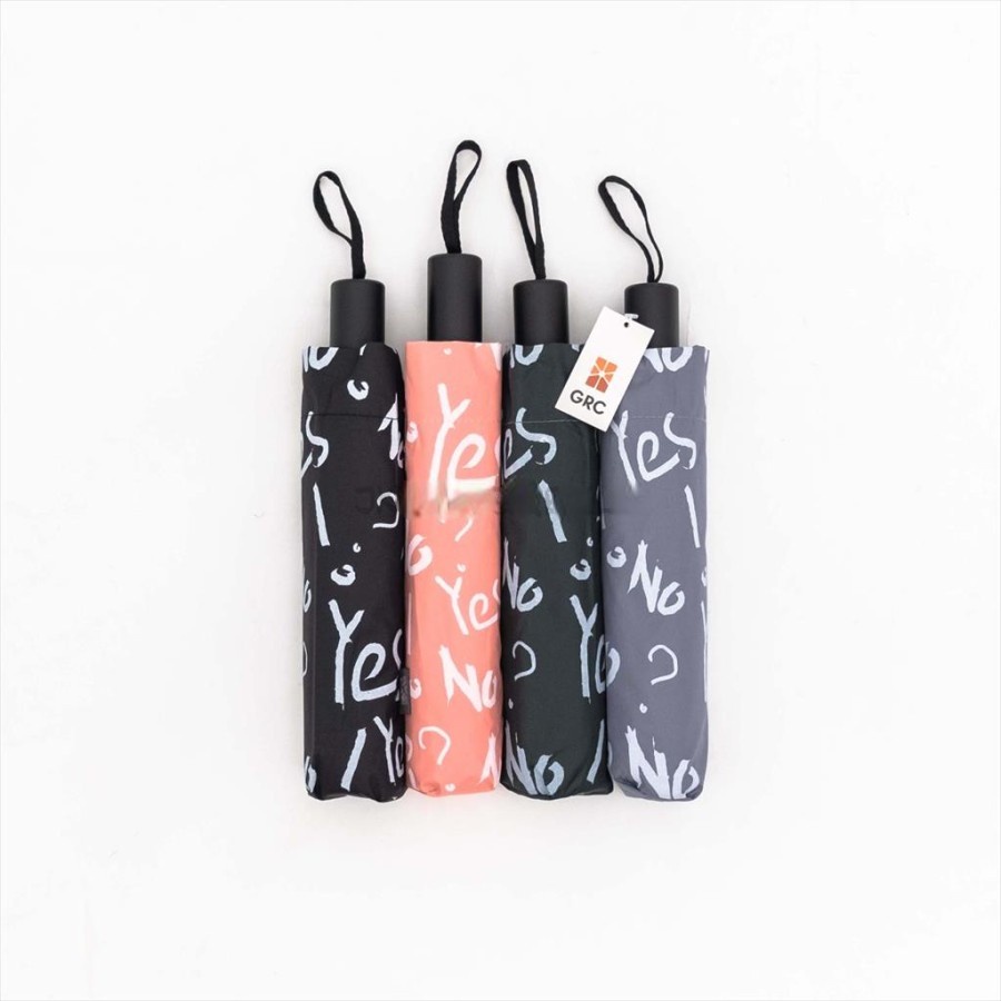 Payung lipat 3 fashion motif Tulisan Yes No lapis anti UV  GRC 123 cakep stylist