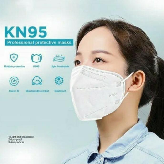 MASKER KN95 - MASKER SEMI DISPOSABLE KN95 - MASKER 5 PLY KN95 90-bcbenuacell Kualitas Baik