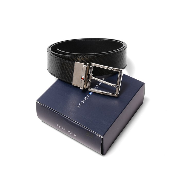 DISKON COD THF Checkered Pattern Leather Belt - 34