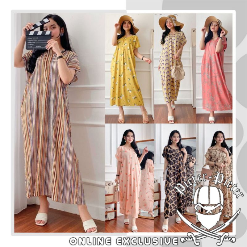 Daster Wanita All Size Baju Tidur Wanita Korea Import Motif Lucu Daster Panjang Semata Kaki Busui K