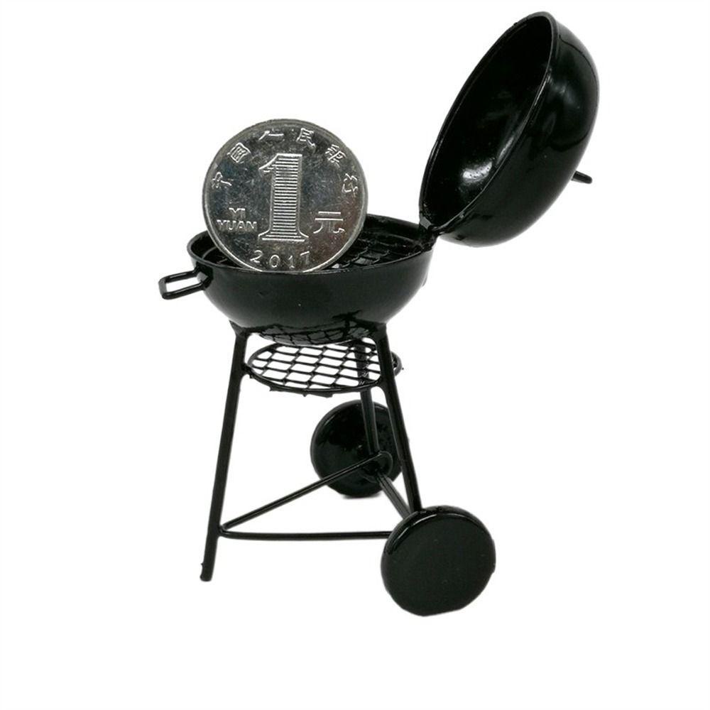 Needway Simulasi BBQ Grill1/12 Rumah Boneka DIY Kerajinan Pretend Play Model Mainan Aksesoris Rumah Dekorasi Adegan Miniatur Ornamen