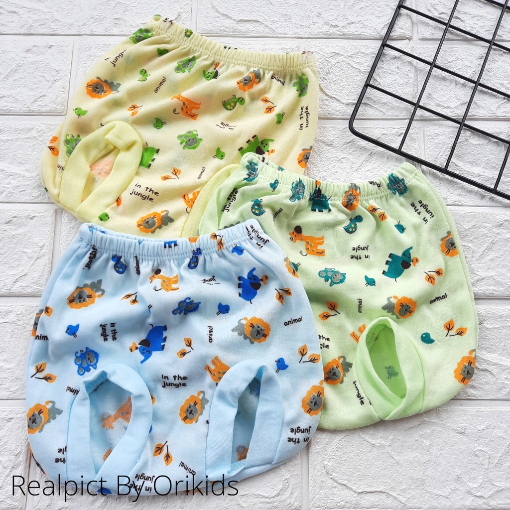 Setelan Kutung Pop Bayi Baru Lahir 1 Stel Motif Warna Murah