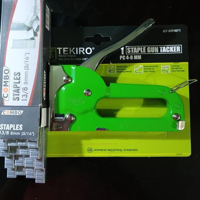 

Big Sale !! Staples Gun Tekiro Dan Isi Refill 8mm - Staples Tembak Jok Motor Kursi Dekorasi Kayu Tekiro 4-8 mm