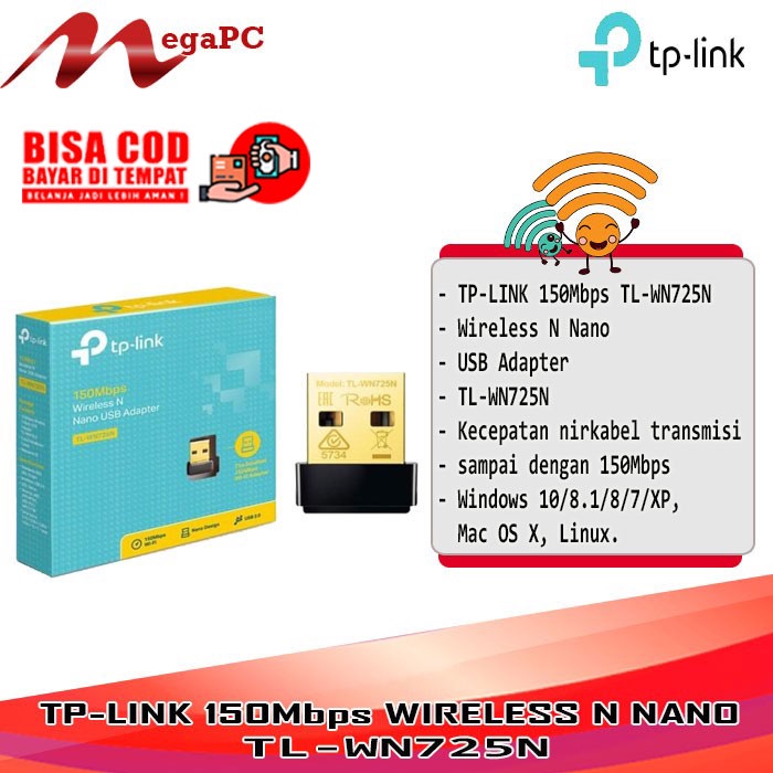 TP-LINK TL-WN725N DONGLE USB WIFI Adaptor