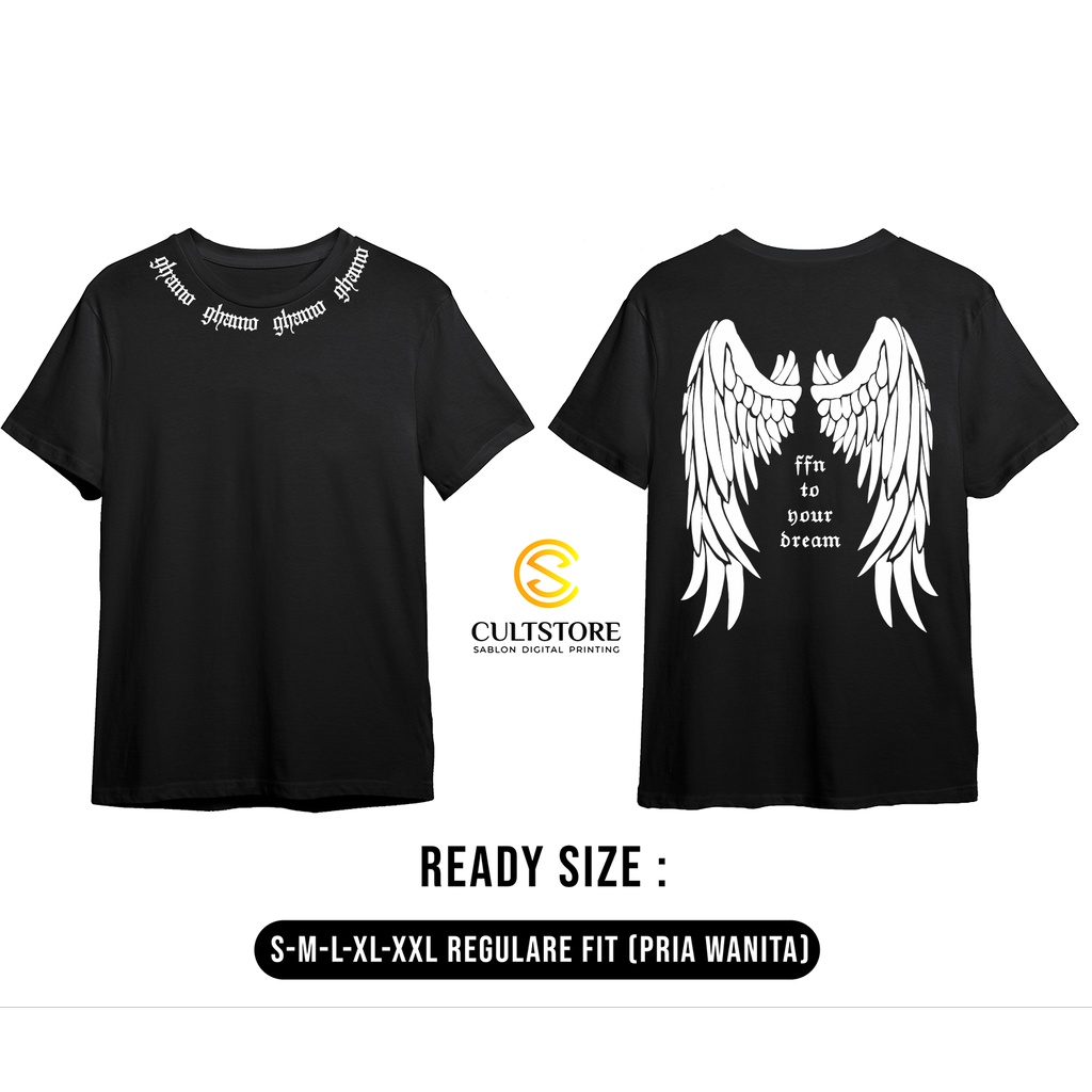 Kaos Tulisan Di Leher Original Ghamo - Kaos Distro Premium - Kaos Tulisan Di Leher
