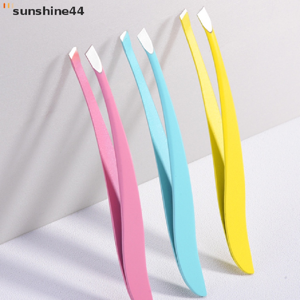 Sunshine Pinset Alis Profesional Bahan Stainless Steel Warna Emas