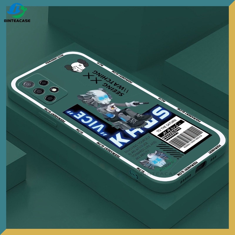 Samsung A14 5G A04E A04 A13 A03 A03S A04S A22 A21S A12 A02S A11 A10 A30 A50 A52 A20S A10S M12 Efek Pencahayaan Graffiti Baru KAWS Case Soft Silicone Cover Binteacase