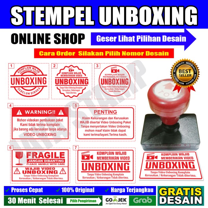 

Jualan Stempel Unboxing Cocok Buat Olshop Bagus