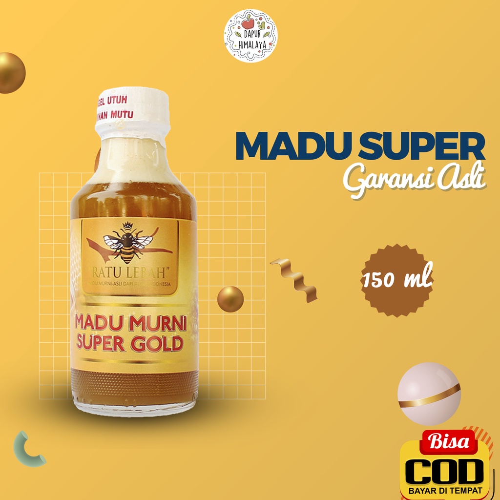 

MADU SUPER GOLD 150 ML MURNI 100 % ASLI PROPOLIS ROYAL JELLY BEE POLLEN NATURAL HONEY HERBAL ALAMI PRIA WANITA MULTIFLORA 100 TERNAK MAAG ASAM LAMBUNG MAG URAT KOLESTEROL DIET HIBERTENSI DARAH TINGGI HUTAN ODENG BADUY PAHIT TJ SASET SHIFA HITAM PAHIT ANAK