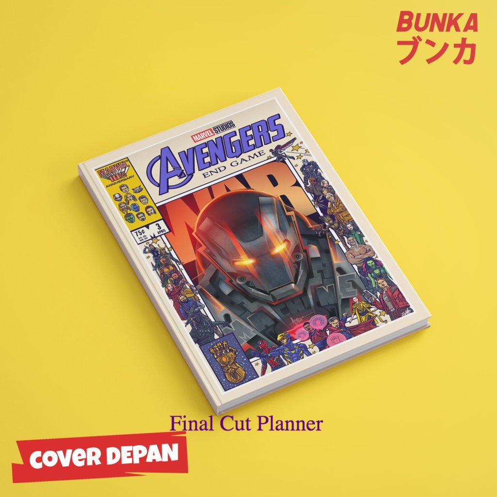 

Notebook Marvel Avengers Iron Patriot Hardcover A5 Buku Tulis Catatan Note Agenda Planner Jurnal .