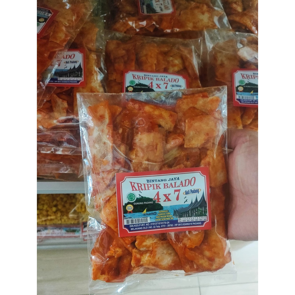 

Keripik Balado Pendek 4x7 Bintang Jaya 250 gram